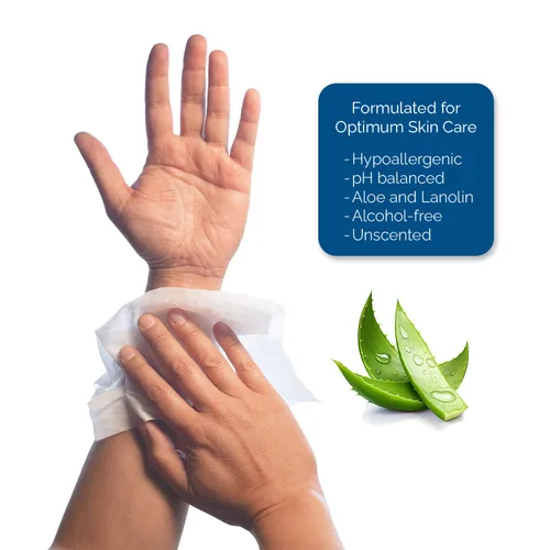 Vista 4 de TenderProtect® Toallitas Originales XL Premium para Adultos (50/Paquete), Toallitas Húmedas Extra Grandes de 9"x12" con Aloe, Paños Lavables
