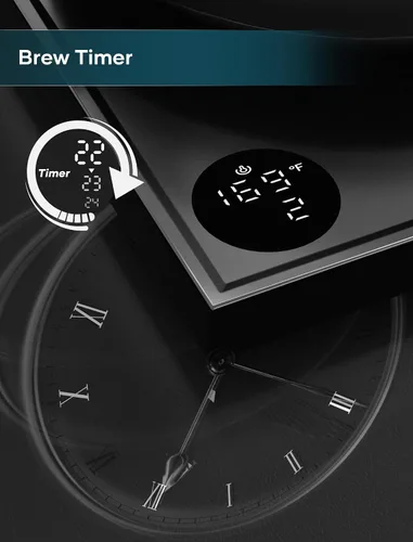 Vista 7 de INTASTING - Hervidor eléctrico de cuello de cisne con control de Negro mate