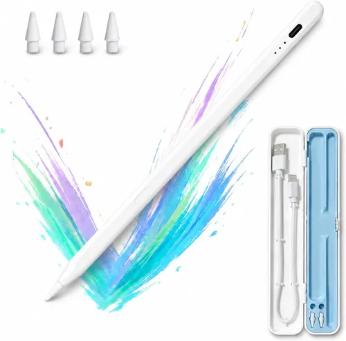 Vista 12 de Lápiz óptico para iPad 2018-2026 con estuche para lápices, carga rápida Rosa