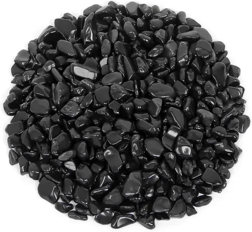 Vista 23 de Chips de cristal de amazonita natural triturado de 1.1 libras, chips de cristales curativos a granel, piedras preciosas de cristal triturado