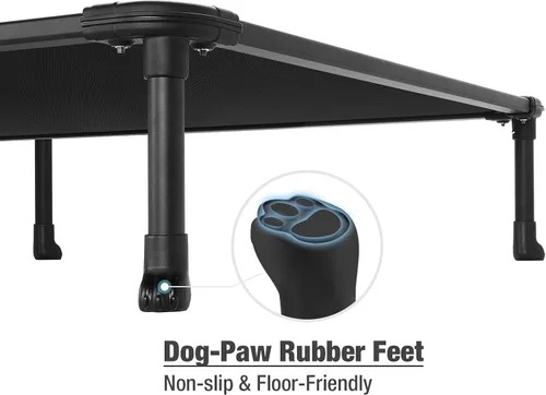 Vista 7 de Veehoo - Cama elevada para perros a prueba de masticación. Cuna fresca y elevada para mascotas. Con estructura de aluminio inoxidable y con tela