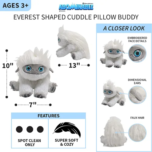 Vista 4 de Franco Kids Bedding - Almohada de peluche suave, talla única, Yeti Abominable