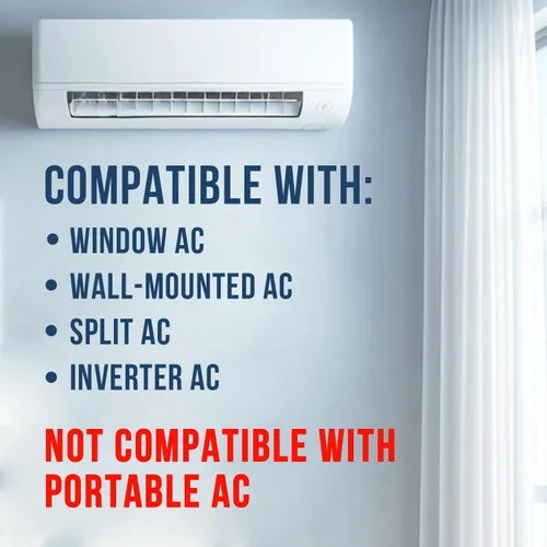 Vista 7 de HQRP Mando a distancia universal para aire acondicionado: Ventana AC, Split AC, Mini Split AC etc. Compatible con Gree Midea Fujitsu Mitsubishi Lg