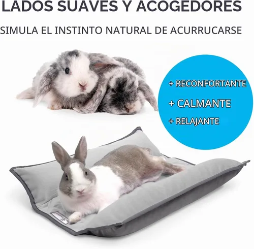 Vista 6 de Paw Inspired Snuggle - Cama con cojín de conejo, gris/gris claro, 17 x 17