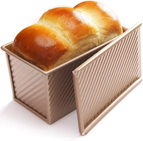 Vista 8 de CHEFMADE - Molde con tapa para pan, antiadherente, de acero de carbono, duradero, para hornear, para pastel de carne