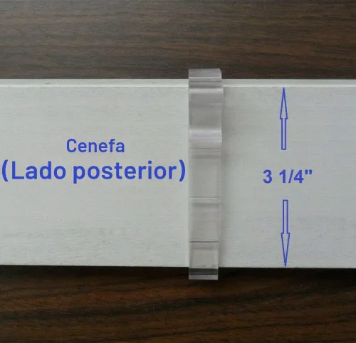 Vista 4 de Clips para cenefa, 6 unidades, 3-1/4 pulgadas, clip oculto, plástico transparente para persianas horizontales, soporte de retención de cenefa