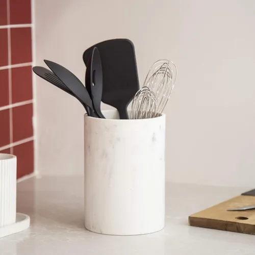 Vista 3 de BINO Soporte para utensilios de cocina para encimera, mármol mate Organizador de utensilios Soporte para utensilios de encimera Utensilios