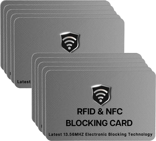 Vista 31 de SaiTech IT Paquete de 5 Tarjetas de Bloqueo RFID, Una Tarjeta Protege Toda la Billetera y Cartera, Protector de Tarjetas de Débito y Crédito