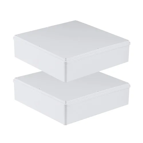 Vista 8 de Paquete de 6 cajas de 4" x 4" x 3" de plástico PVC a prueba de polvo e impermeables IP65, cajas de conexiones y conductos para proyectos, gabinete
