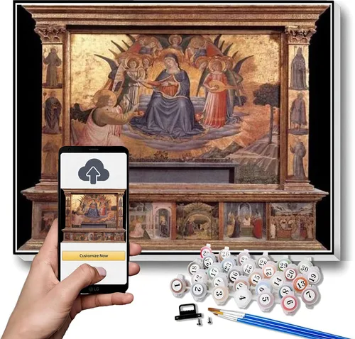 Vista 12 de Kits de pintura por números para adultos y niños Muerte del caballero de Celano pintura por Benozzo Gozzoli Arts Craft para decoración de pared