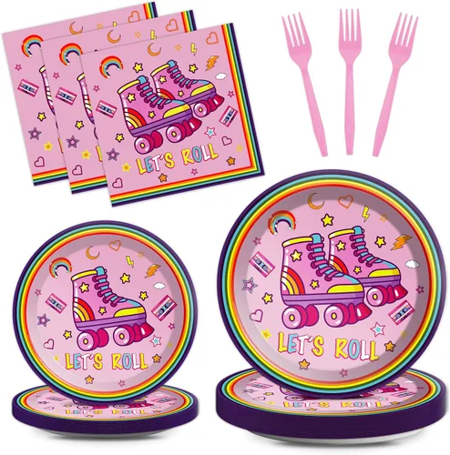 Vista 32 de Qyeahkj Juego de 100 platos de papel y servilletas de abeja, suministros para fiesta de primer cumpleaños, suministros para el primer cumpleaños