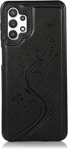 Vista 7 de Funda de teléfono para Samsung Galaxy A32 5G de 6.5 pulgadas con protector de pantalla de vidrio templado, tarjetero/tarjetero/cartera, soporte