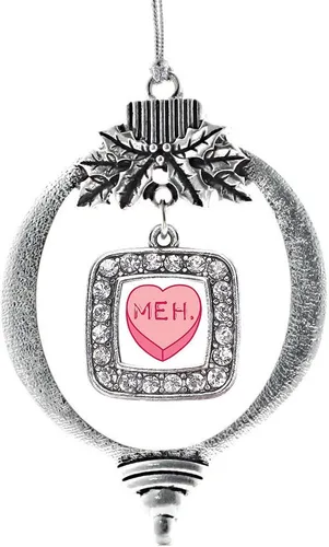 Vista 203 de Inspired Silver - Bon Voyage Cruise Ship Charm Ornamento – Adornos navideños cuadrados de plata con joyas de circonita cúbica