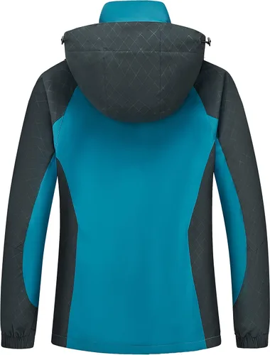 Vista 2 de Chaqueta de lluvia Diamond Candy para mujer, con diseño para senderismo, impermeable y ligera, con capucha
