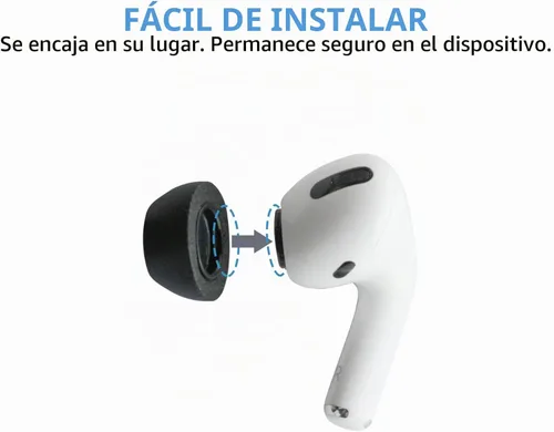 Vista 4 de Almohadillas de espuma viscoelástica Comply de repuesto para auriculares Apple AirPods Pro 1 y 2 Comodidad máxima, ajuste seguro, aislamiento