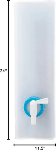 Vista 6 de ust Transportador de agua plegable enrollable de 10 litros con asas de madera y sin BPA, construcción transparente para beber, bañarse, acampar
