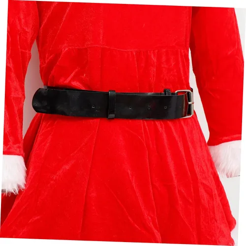 Vista 7 de KESYOO - Disfraz de Papá Noel para mujer, diseño de Papá Noel con gorro rojo y accesorios de cosplay