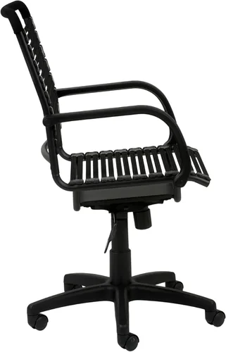Vista 4 de Euro Style Bungie Silla de oficina plana con respaldo alto Inclinación de dos cerraduras con giro de 360° Altura ajustable Adecuado para Rojo