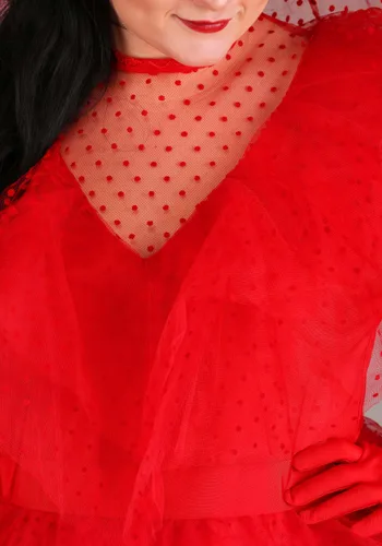Vista 3 de Vestido de Boda Rojo Talla Plus para Mujer Multicolor