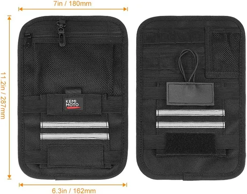 Vista 6 de KEMIMOTO Organizadores de alforjas universales para modelos de moto de turismo, para Street Glide Road Glide Road King, organizadores de bolsas