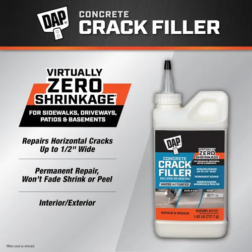 Vista 2 de DAP - Relleno para grietas de concreto, color gris, 1.62 lb (7079860500)