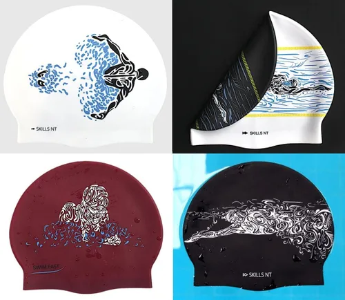Vista 15 de Gorros de natación - Silicona, Unisex, de mayor calidad by Skills NT