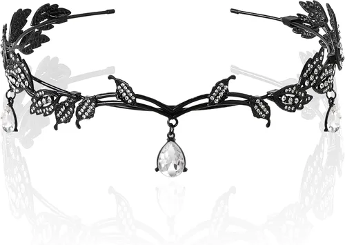 Vista 6 de Babeyond Mujeres, bodas, dama de honor, tiara, vidrio austríaco, banda con caja de regalo