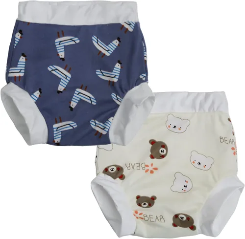 Vista 8 de Joyo roy 2 pañales de natación reutilizables para bebés de 6 a 12 meses, impermeables, lavables, para clases de natación, suaves y cómodos