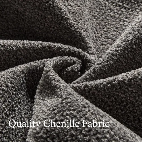 Vista 6 de AMERLIFE Moderno sofá de 3 plazas, sofá extra profundo de 89 pulgadas con cojines de felpa. Tela de felpilla gris ultra cómoda para sala de estar