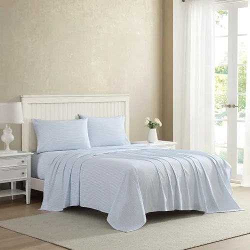 Vista 41 de Laura Ashley - Juego de sábanas individual, ropa de cama de percal de algodón fresca y suave con bolsillos profundos, ligera para comodidad durante