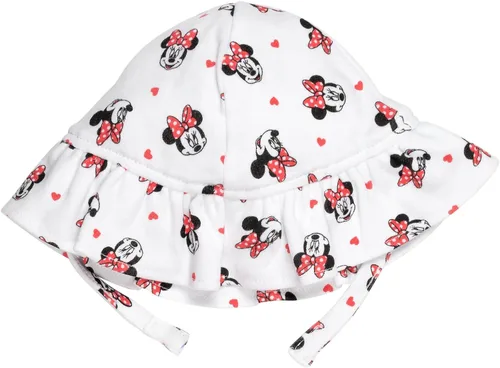 Vista 2 de Disney Minnie Mouse Winnie the Pooh Baby Girls - Mameluco de peluche y sombrero de sol recién nacido a bebé