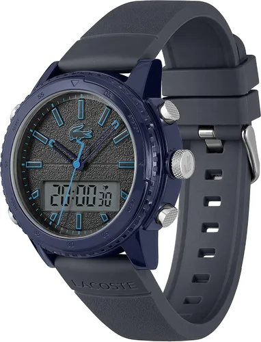 Vista 2 de Lacoste Reloj de cuarzo para hombre con correa de silicona azul 23 Modelo 2011092 Azul Patchwork talla única 2011092 - Challenger
