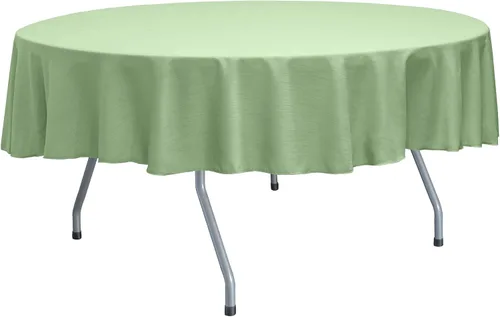 Vista 23 de Ultimate Textile Mantel redondo reversible Shantung Satin Majestic de 84 pulgadas, color rosa hielo