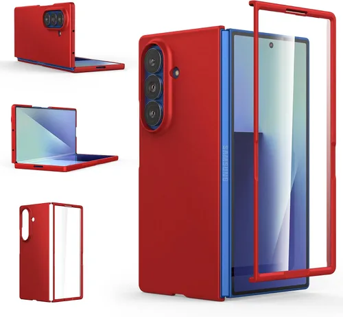 Vista 16 de Foluu Funda Slim Fit para Samsung Galaxy Z Fold 5, con protector de pantalla frontal integrado, cubierta protectora de PC mate ultradelgada