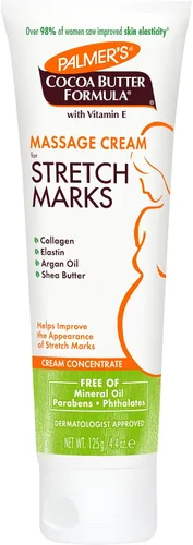 Vista 2 de Crema de masaje para estrías, fórmula de mantequilla de cacao de Palmer. 4.4 onzas
