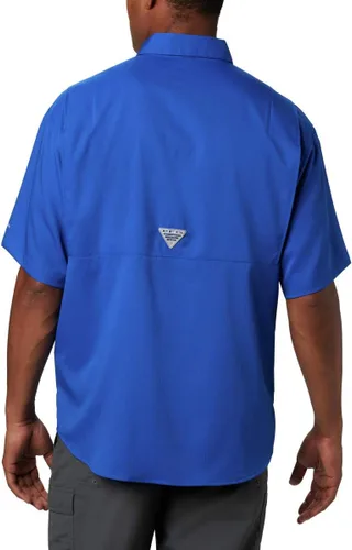 Vista 2 de Columbia NCAA Camisa Tamiami de Manga Corta para Hombre Universitaria Tallas Grandes y Altas Fla - Azul