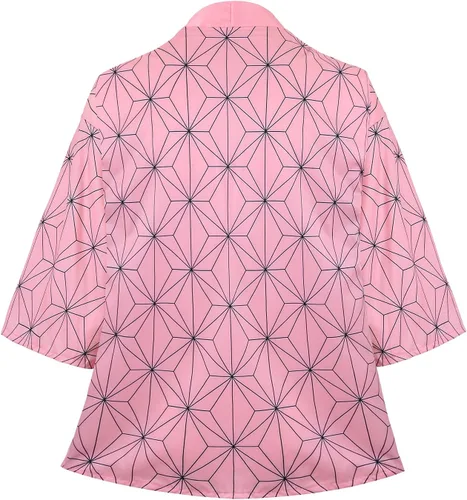 Vista 2 de Batas de anime de Tanjiro - Disfraz de cosplay Zenitsu Kimono