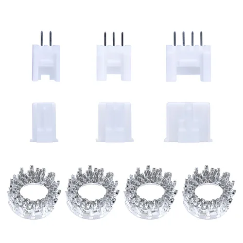 Vista 115 de CQRobot JST EL 4.5 mm de paso 2 pines conector electrónico IC macho, enchufes hembra carcasa y kit de terminales de crimpado en T macho/hembra. 50