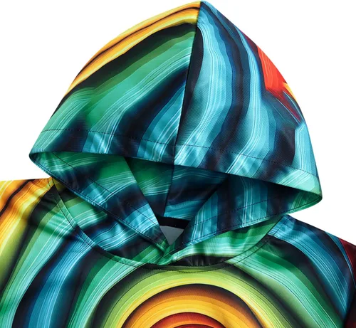 Vista 2 de AIDEAONE - Sudadera con capucha para niños y niñas de 6 a 16 años con estampado 3D y bolsillo, estilo casual