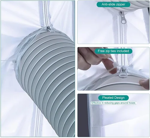 Vista 6 de Portable AC Hose Seal Panel for Hung and Sliding Window Setups