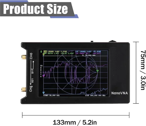 Vista 2 de Network Analyzer, 4" Vector Network Antenna Analyzer 10KHz-1.5GHz