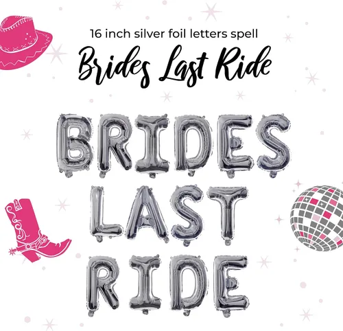 Vista 2 de Bride's Last Ride - Decoraciones para despedida de soltera - Kit de 95 piezas temáticas occidentales para despedida de soltera de Nashville o vaquera