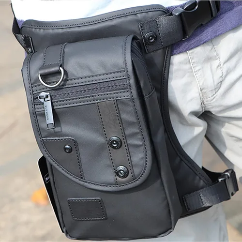 Vista 7 de Fekesu Oxford bolsa de pierna para hombres motocicleta equitación mujeres Fanny Pack al aire libre viaje pesca senderismo ciclismo cadera bolsas