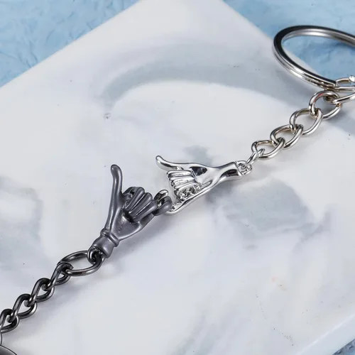 Vista 6 de Sophauteem Pinky Promise - Regalo para parejas, regalos a juego para novio, novia, mejor amigo, aniversario para él, su esposo, esposa, llaveros a