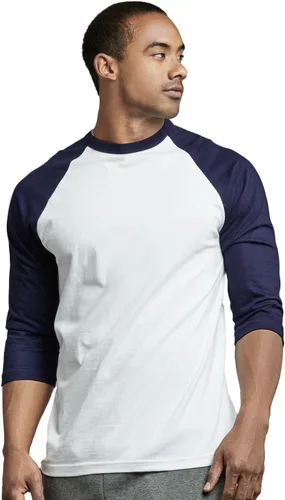 Vista 13 de TOP PRO Camiseta de béisbol casual con manga raglán 3/4 para hombre