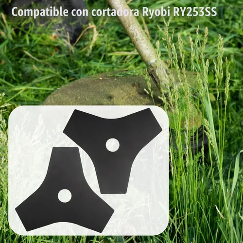 Vista 4 de AC04105 - Juego de 2 cuchillas de repuesto de acero reversible de 8 pulgadas para corte de cepillo Tri-Arc compatibles con Ryobi para Mdoels