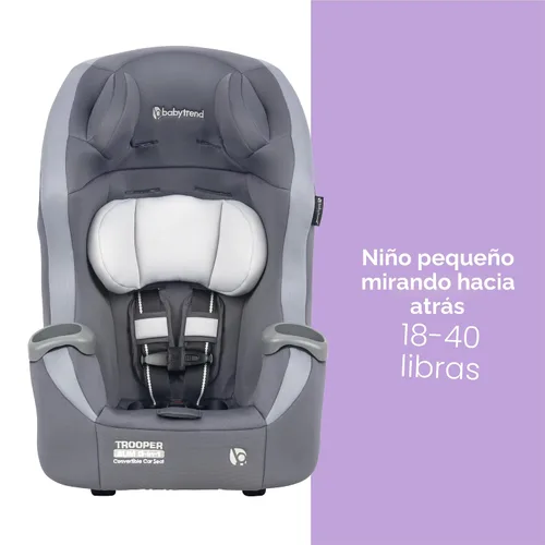 Vista 5 de Baby Trend Trooper™ Slim 3 en 1 Asiento de coche convertible, Gris Dash