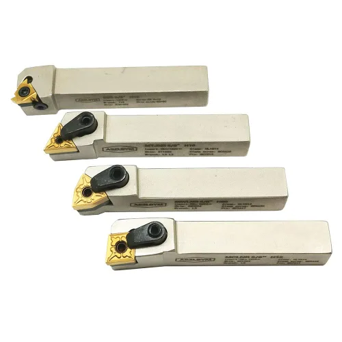 Vista 6 de Torno CNC de 5/8 pulgadas portaherramientas de torneado indexable con niquelado, juego de brocas de torno de metal resistente CNC con insertos