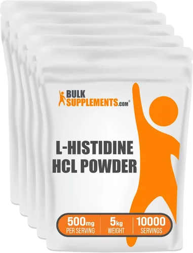 Vista 7 de BulkSupplements. com L-histidina HCl en polvo – Suplemento de L-histidina – aminoácido esencial, sin gluten, 500 mg por porción, 17.64 oz