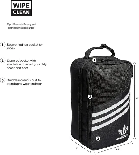 Vista 2 de adidas Originals Utility Kicks - Bolsa para zapatos, negroblanco, talla única, NegroBlanco, Bolsa de zapatos Utility Kicks